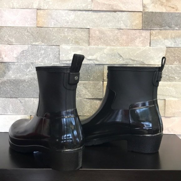 Hunter Refined Low Heel Biker Rain Boot - Picture 4 of 14